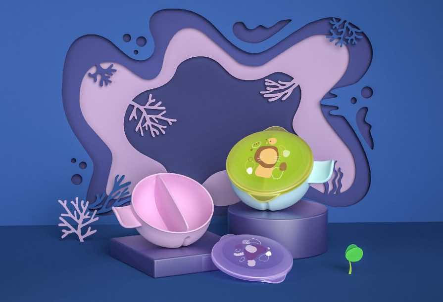 What is the Anti-Colic Design in Baby Feeding Bowls?